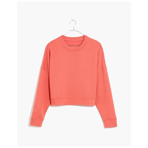 [NWT] Madewell Coral Oversized Crewneck Sweatshirt - Picture 2 of 5